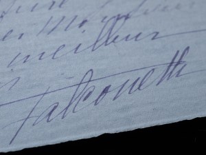 ファルコネッティの書簡（署名）