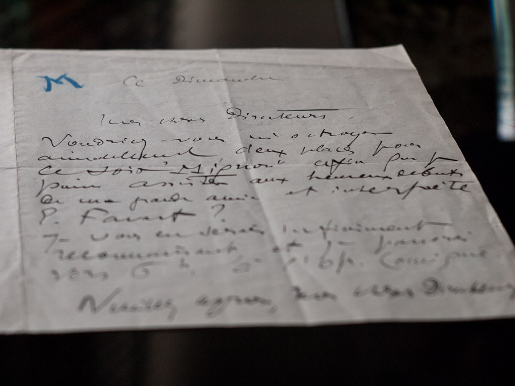 エドゥアール・マテ直筆書簡